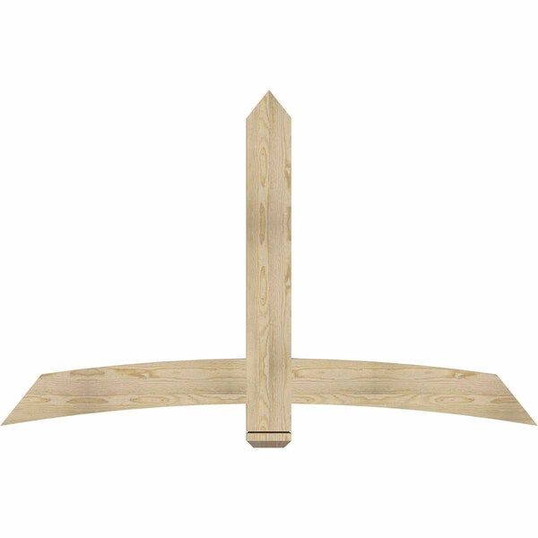 Ekena Millwork Bellingham Rough Sawn Timber Gable Bracket, Douglas Fir, 72"W x 45"H x 2"D x 6"F, 15/12 Pitch GBW072X45X0206BEL00RDF - main